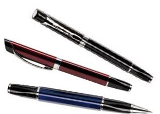 Kugelschreiber, Aluminium, in drei Farben