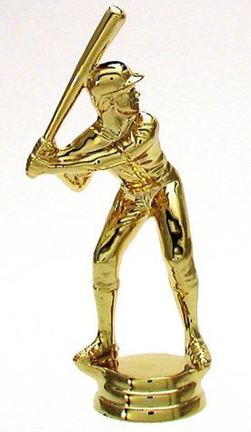 Schraubfix-Figur, Baseball, goldfarben, Kunststoff