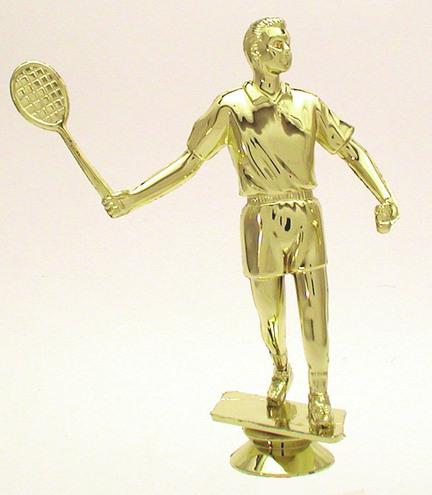 Schraubfix-Figur, Badminton, goldfarben, Kunststoff