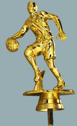 Schraubfix-Figur, Basketball, goldfarben, Kunststoff