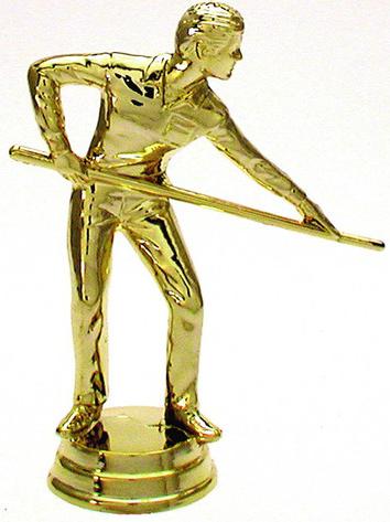 Schraubfix-Figur, Billard, goldfarben, Kunststoff