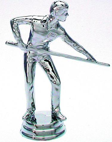 Schraubfix-Figur, Billard, silberfarben, Kunststoff