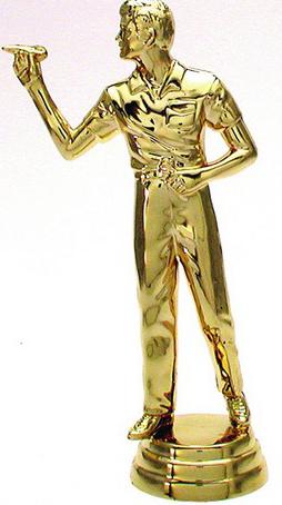 Schraubfix-Figur, Darts Herren, goldfarben, Kunststoff