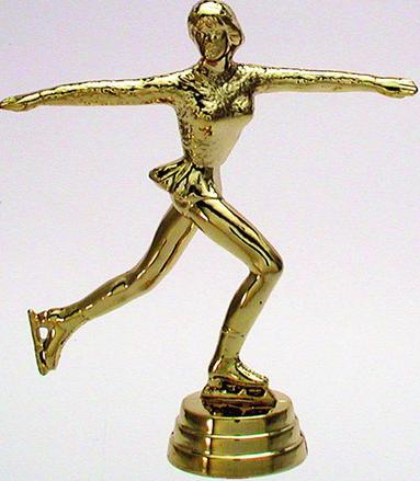 Schraubfix-Figur, Eiskunstlauf Herren, goldfarben, Kunststoff