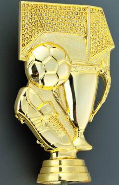 Schraubfix-Figur, Fußball Herren, goldfarben, Kunststoff