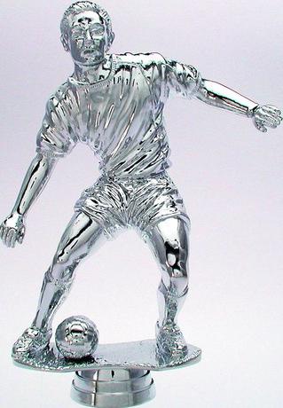 Schraubfix-Figur, Fußball Herren, silberfarben, Kunststoff