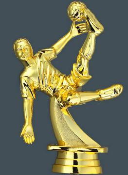 Schraubfix-Figur, Fußball Herren, goldfarben, Kunststoff