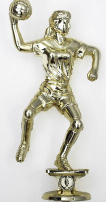 Schraubfix-Figur, Handball Damen, goldfarben, Kunststoff