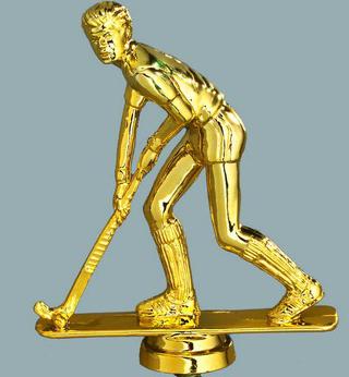 Schraubfix-Figur, Hockey, goldfarben, Kunststoff