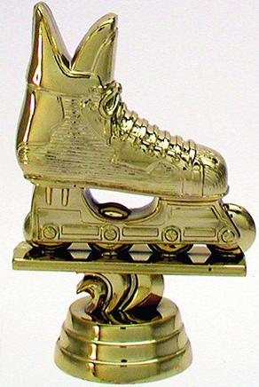 Schraubfix-Figur, Inlineskate, goldfarben, Kunststoff