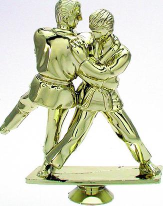 Schraubfix-Figur, Kampfsport, Judo, goldfarben, Kunststoff