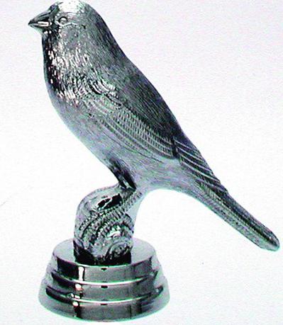 Schraubfix-Figur, Vogel (Birdie), silberfarben,Kunststoff