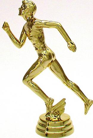 Schraubfix-Figur, Leichtathletik Herren, goldfarben, Kunststoff