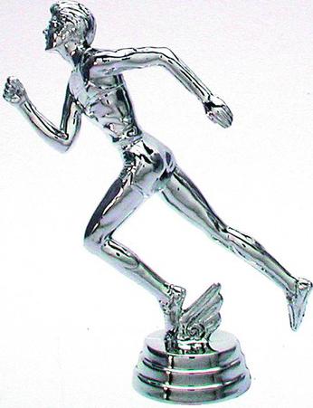 Schraubfix-Figur, Leichtathletik Herren, silberfarben, Kunststoff
