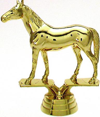 Schraubfix-Figur, Reiten, goldfarben, Kunststoff