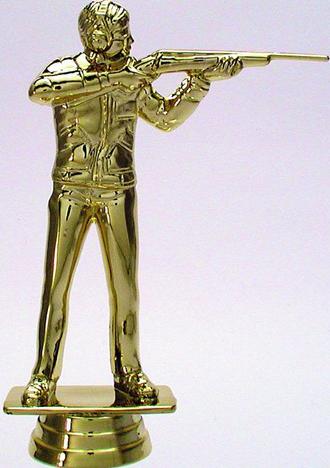 Schraubfix-Figur, Schiessen Herren, Gewehr, goldfarben, Kunststoff