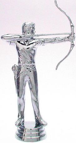 Schraubfix-Figur, Bogenschiessen Herren, silberfarben, Kunststoff