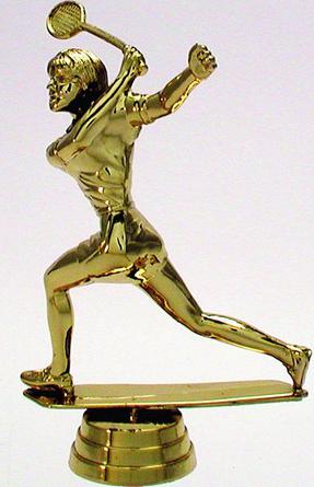 Schraubfix-Figur, Squash Damen, goldfarben, Kunststoff