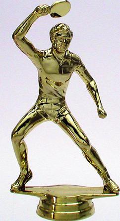 Schraubfix-Figur, Tischtennis Herren, goldfarben, Kunststoff