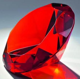 Glas-Diamant, rot inkl. Geschenkbox