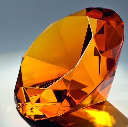 Glas-Diamant, gold inkl. Geschenkbox