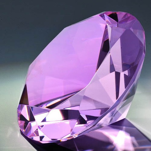 Glas-Diamant, rosé inkl. Geschenkbox