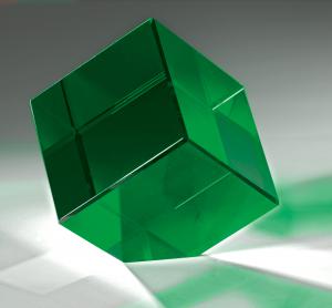 Glaswürfel, grün inkl. Geschenkbox