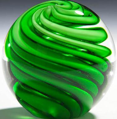 Glaskugel, grün inkl. Geschenkbox