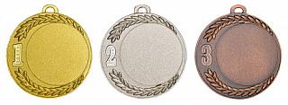 Medaille, 3er Set, Metall (Zamak), rund, mit farbiger Kordel (oder Halsband)