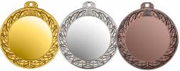 Medaille, 3er Set, Metall (Zamak), rund, Motivrückseite, mit farbiger Kordel (oder Halsband)