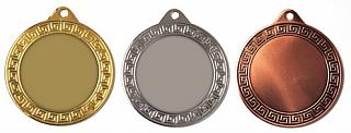 Medaille, 3er Set, Metall (Eisen, rund, mit farbiger Kordel (oder Halsband)