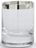Wasserglas, rund, 1000er Silberrandveredelung