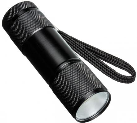 Taschenlampe, Aluminium, schwarz, LED inkl. Batterie