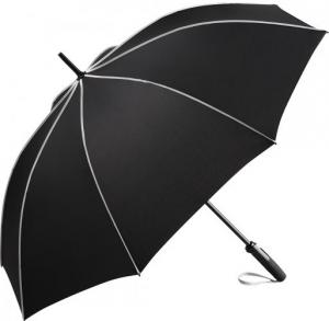 Regenschirm, Automatik, schwarz-grau, farbige Keilnahtpaspeln