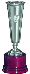 Pokal, 800 Silber, schlank (Emblem optional), Rundsockel (Italien)