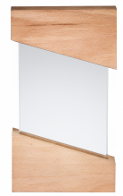 Holz-Glas-Trophäe, rechteckig, Glasblock 20mm, Holzsockel (Buche)