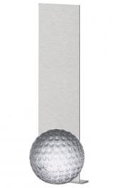 Trophäe, Edelstahl, rechteckig mit Glasgolfball