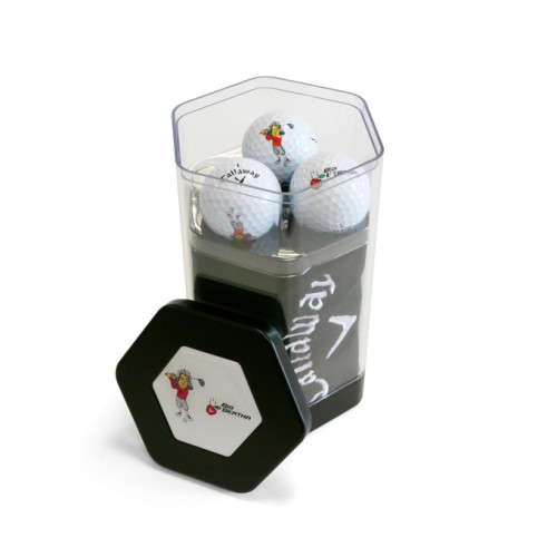 Callaway HEX Golfball- und Golftuch Tube inkl. Doming auf Deckel