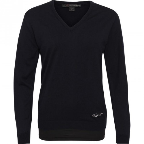 Greg Norman Damen Pullover mit V-Ausschnitt inkl. Bestickung