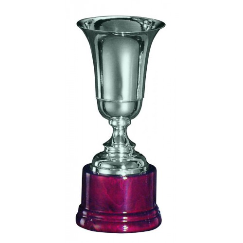 Pokal, 800 Silber, Tulpenform, Dekorrille, Rundsockel (Italien)