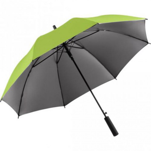 Regenschirm, Automatik, 2-farbiger Bezug, limette/grau