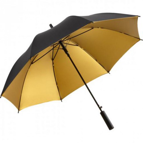 Regenschirm, Automatik, 2-farbiger Bezug, schwarz/gold