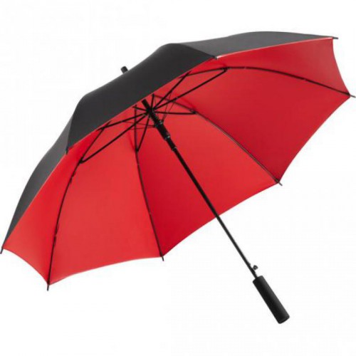 Regenschirm, Automatik, 2-farbiger Bezug, schwarz/rot