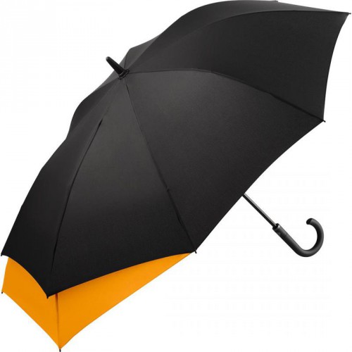 Regenschirm, Automatik, automatischer Verlängerung des Bezugs an drei Keilen, schwarz/orange