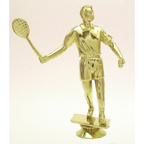 Schraubfix-Figur, Badminton, goldfarben, Kunststoff