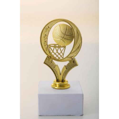 Schraubfix-Figur, Basketball, goldfarben, Kunststoff