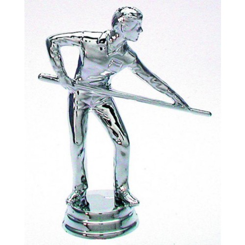 Schraubfix-Figur, Billard, silberfarben, Kunststoff