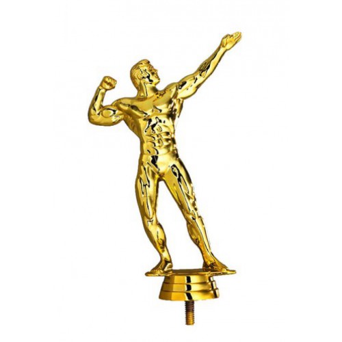 Schraubfix-Figur, Bodybuilding, goldfarben, Kunststoff