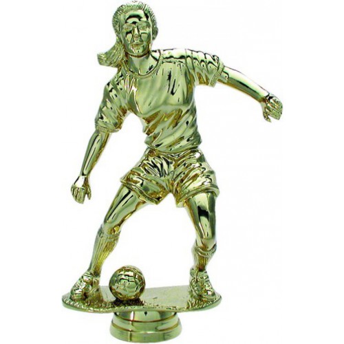 Schraubfix-Figur, Fußball Damen, goldfarben, Kunststoff