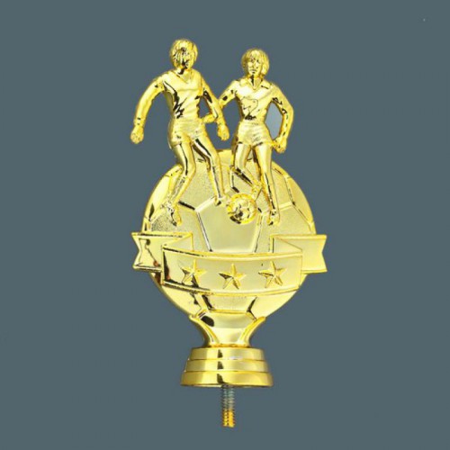 Schraubfix-Figur, Fußball Damen, goldfarben, Kunststoff